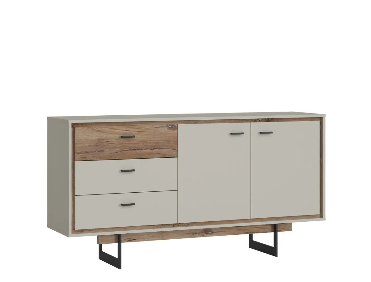 KOMODA RIVERO RIVK03 SZARY KRZEMOWY/DĄB FLAGSTAFF CIEMNY KOMODA RIVERO RIVK03 SZARY KRZEMOWY/DĄB FLAGSTAFF CIEMNY