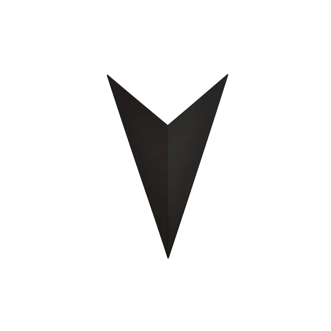 nóż, czarna, metal, geometriczny, v-kształtna