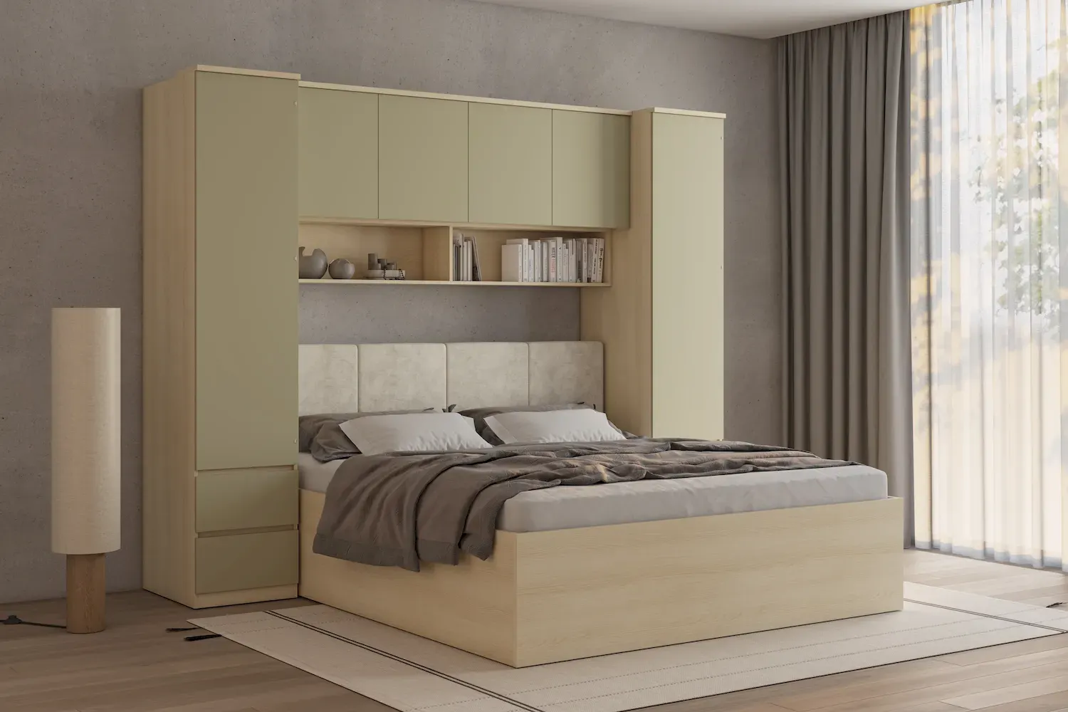 Szafka wisząca 4-drzwiowa P/L 186 cm TERRA 13 dąb Lindberg eukaliptus — zdjęcie 10