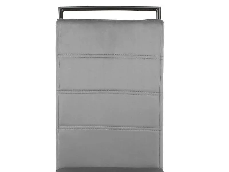 Krzesło H-441 VELVET szare aksamitne na płozach SIGNAL - H441VCSZ