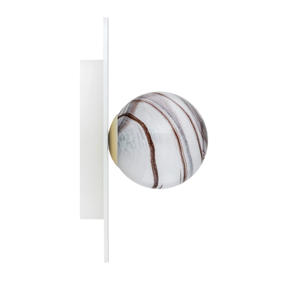 Kinkiet / Plafon PIAVA biały biało-brązowy marmur 30x15cm - 8445