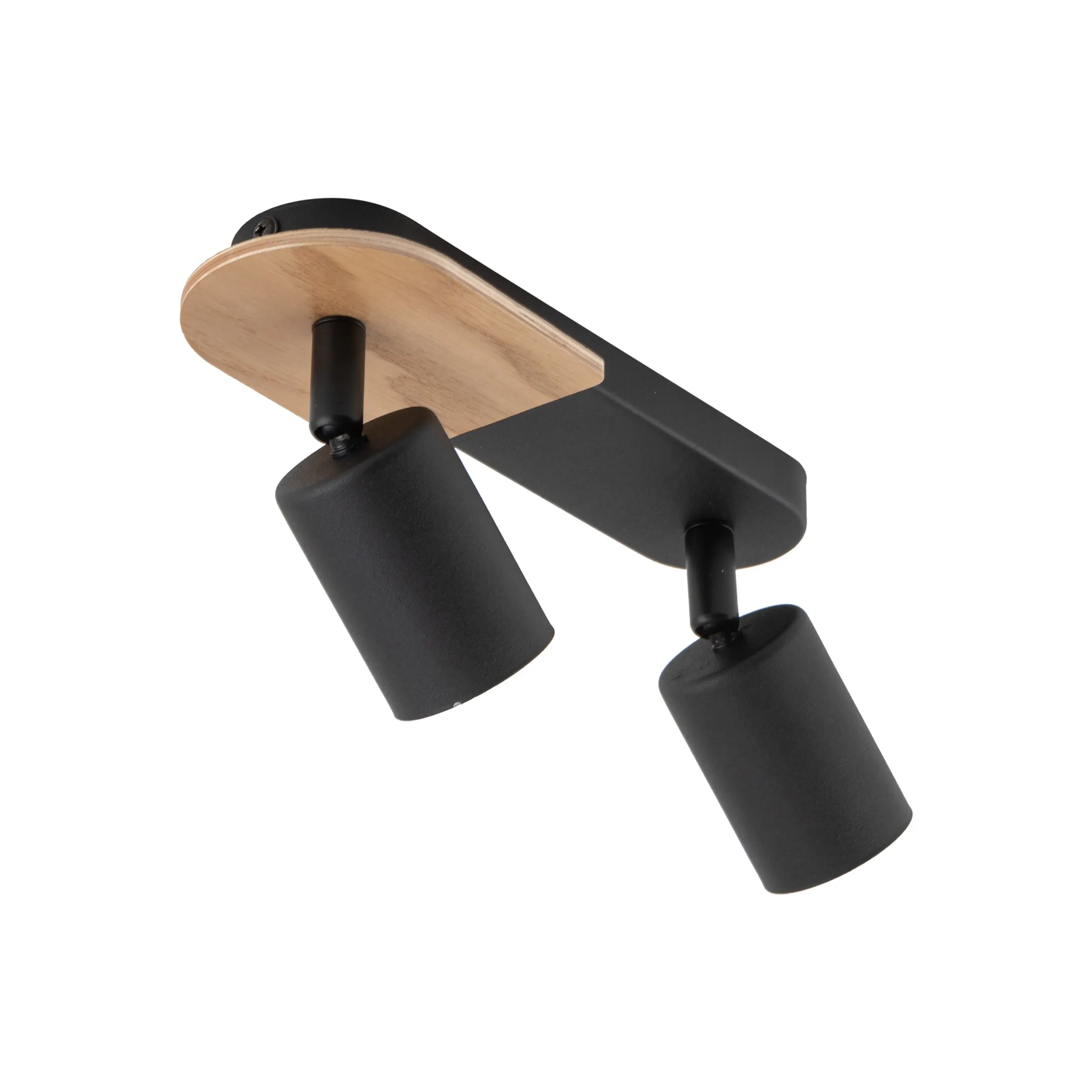 Lampa sufitowa COVER czarna z drewnianym elementem regulowana na listwie 35x18x14cm - TK_4674