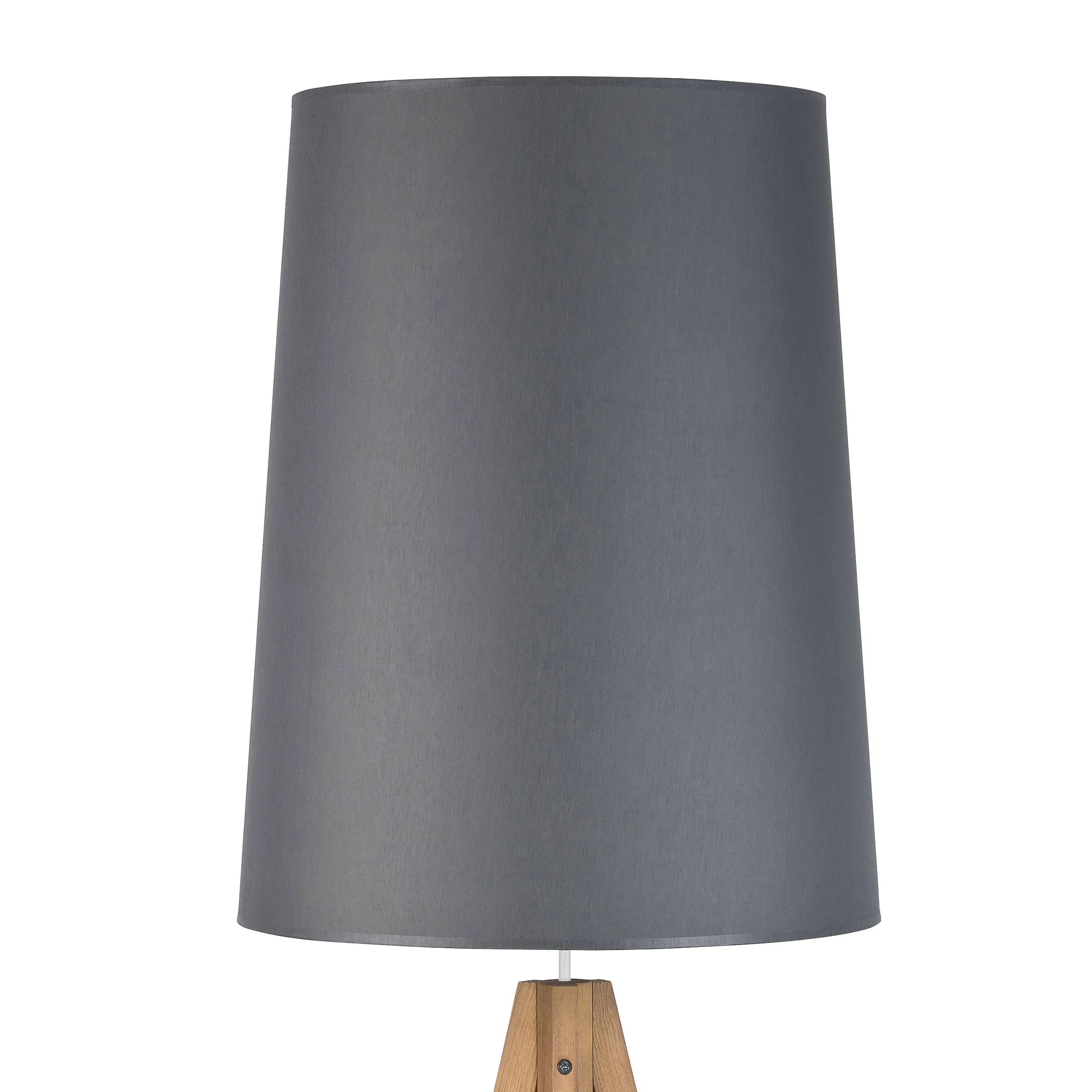 Lampa podłogowa WALZ na sosnowych jasnych nogach z szarym abażurem 175x60cm - TK_5046