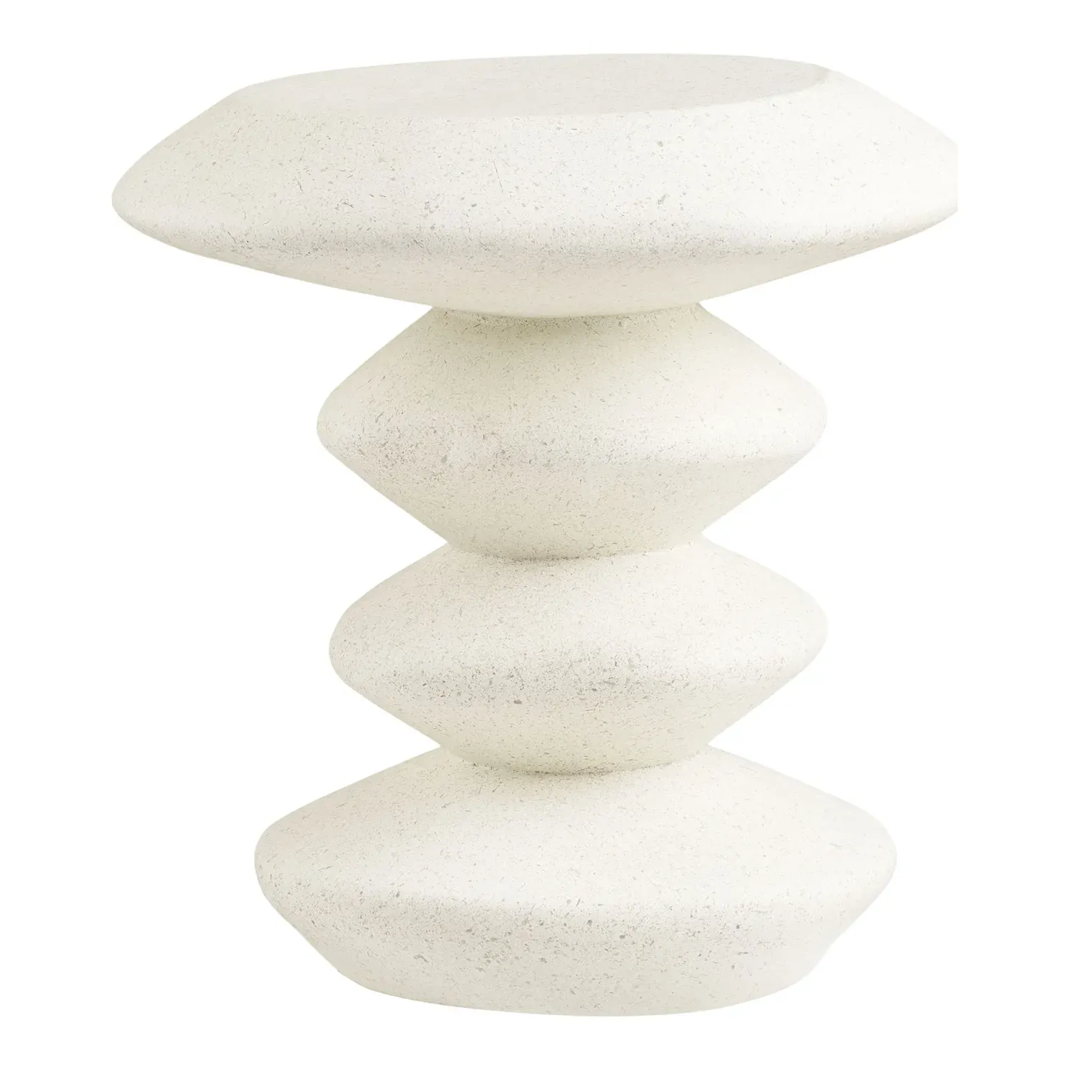 Blackburn Stolik boczny, włókno gliny, biały, 36x45,5 cm Blackburn Stolik boczny, włókno gliny, biały, 36x45,5 cm