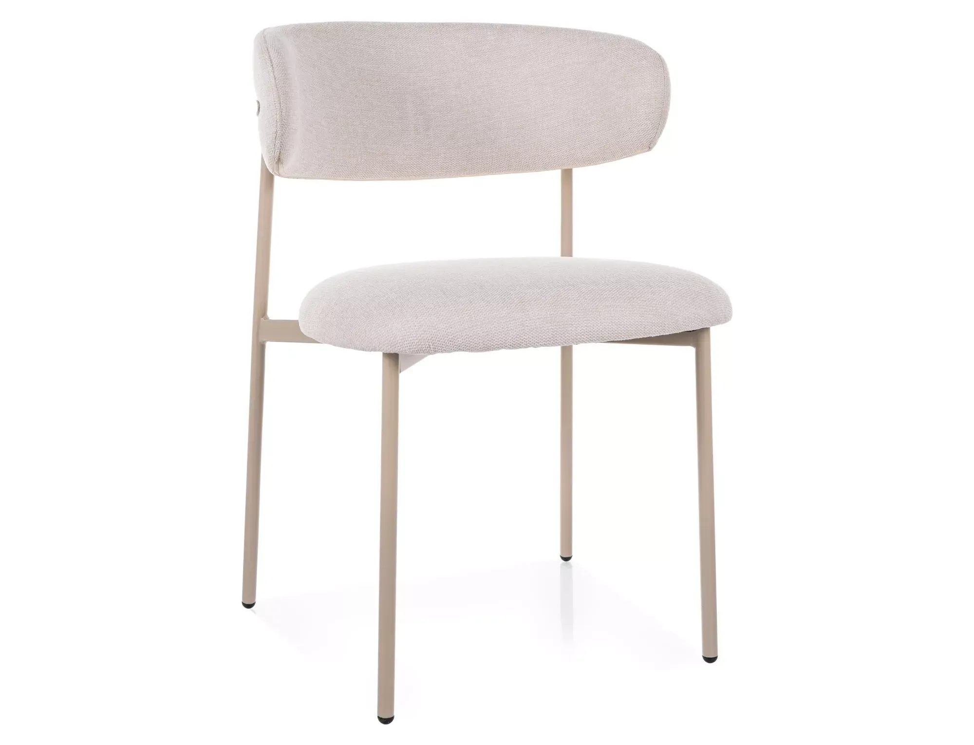 Krzesło jadalniane ELTON BREGO jasnobeżowe/kaszmirowe nogi