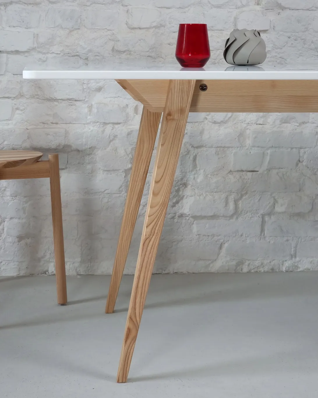 Stół rozkładany ENVELOPE 65x90-130cm biały orzech - NRAGABATE_E1_WAL