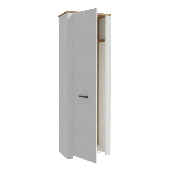 Szafa 1-drzwiowa CHISBURY ubraniowa CHISBURY - dąb riviera, modrzew jasny sibu - BHLS711-M482