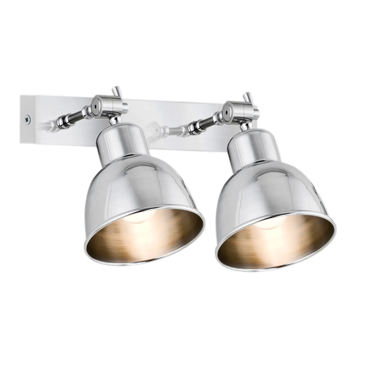 Kinkiet EUFRAT metalowy chromowany szczotkowany regulowany 36x20cm Kinkiet EUFRAT metalowy chromowany szczotkowany regulowany 36x20cm