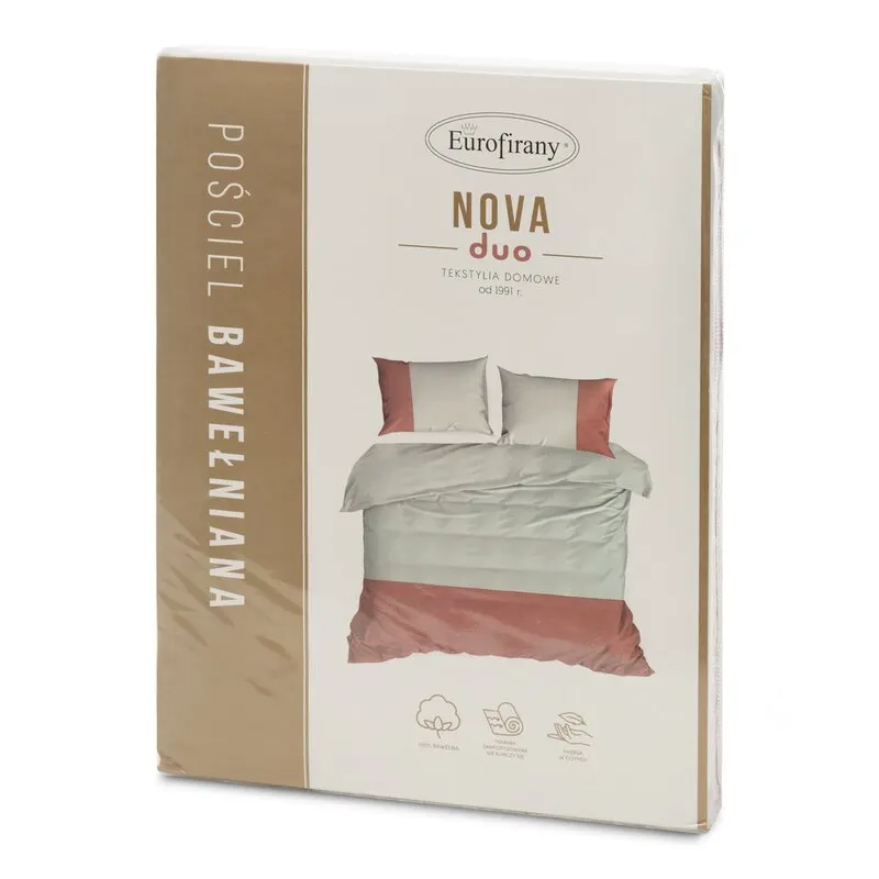 KOMPLET POŚCIELI NOVAD 160X200 CM, 2 POSZEWKI 70X80 CM BIAŁY - EU_402858