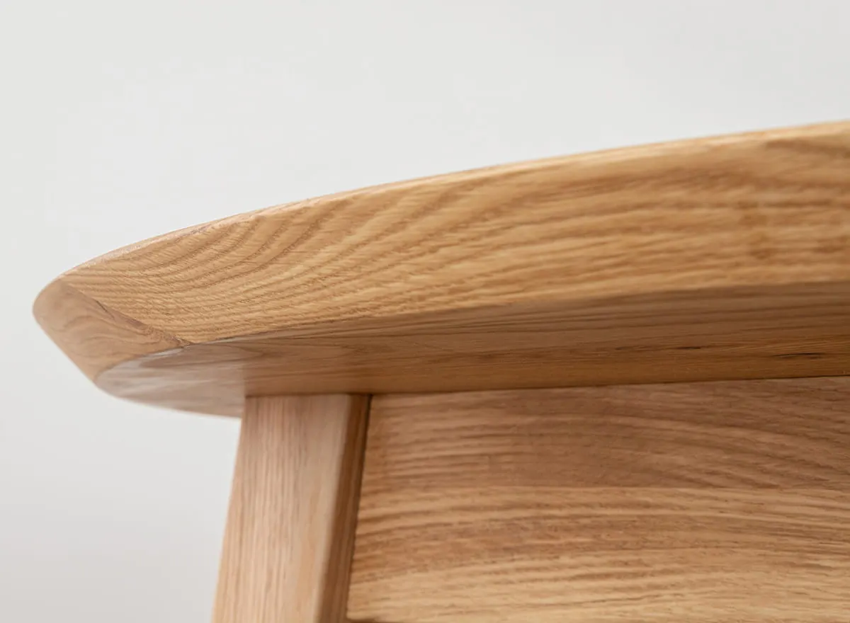 Stół dębowy okrągły ORBETELLO rozkładany 110x110(160-210) - dąb olejowany - KULSR110_2X50