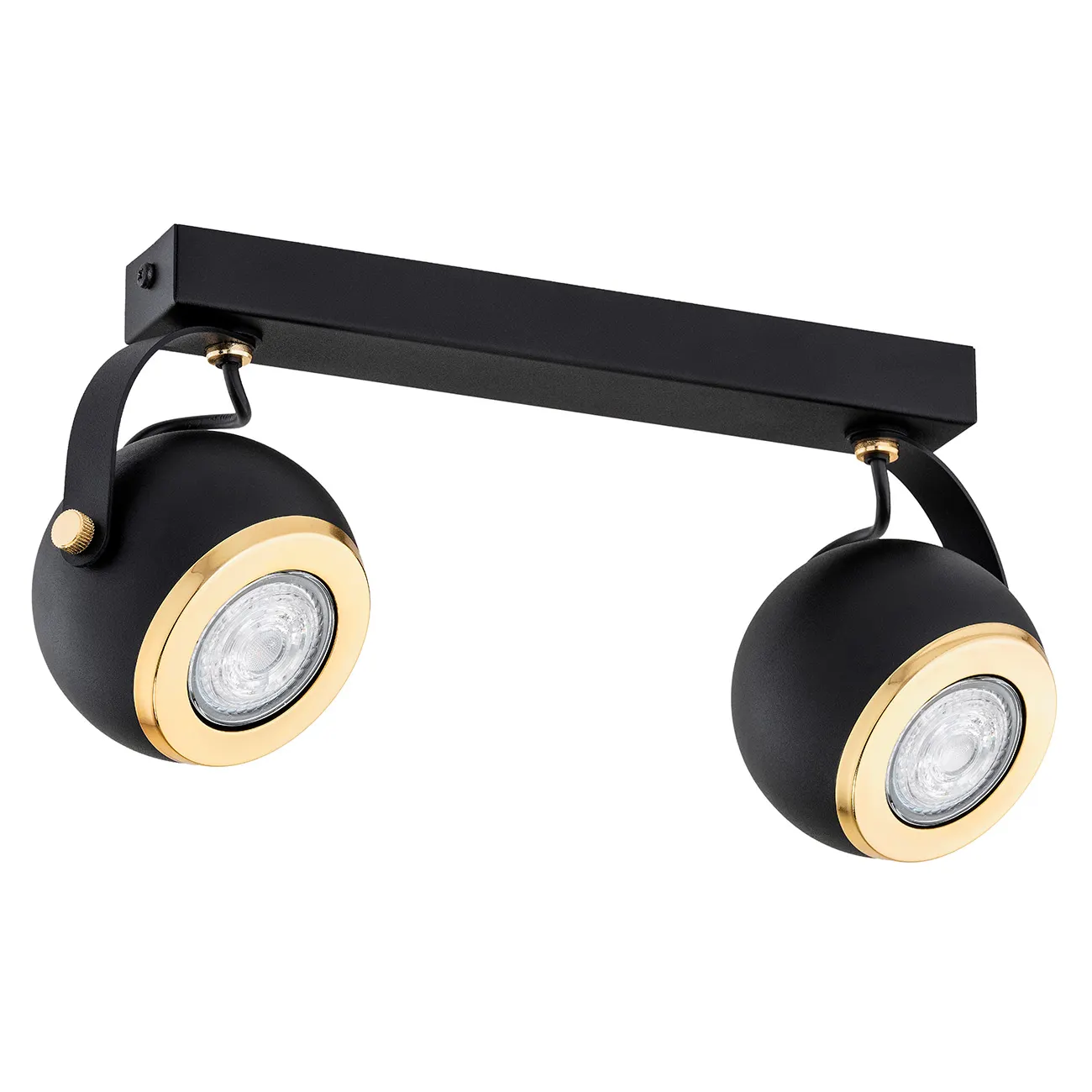 Plafon KOS PLUS czarny mosiądz regulowany 34x15cm - 7039