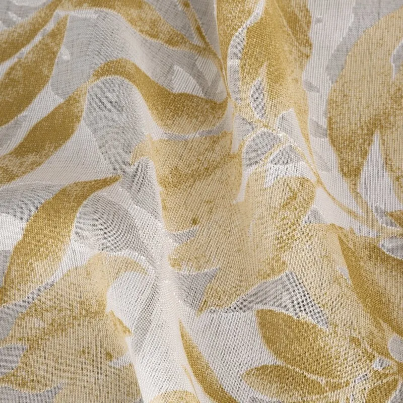 ZASŁONA LIŚCIE HARIET 140 X 250 CM NATURALNY - EU_398336