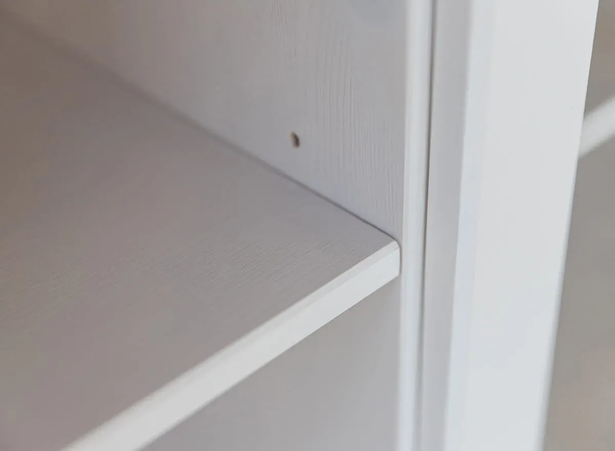 Witryna MARONE ELITE 1-drzwiowa z 3 szufladami - biały, złocisty - PLMEL04