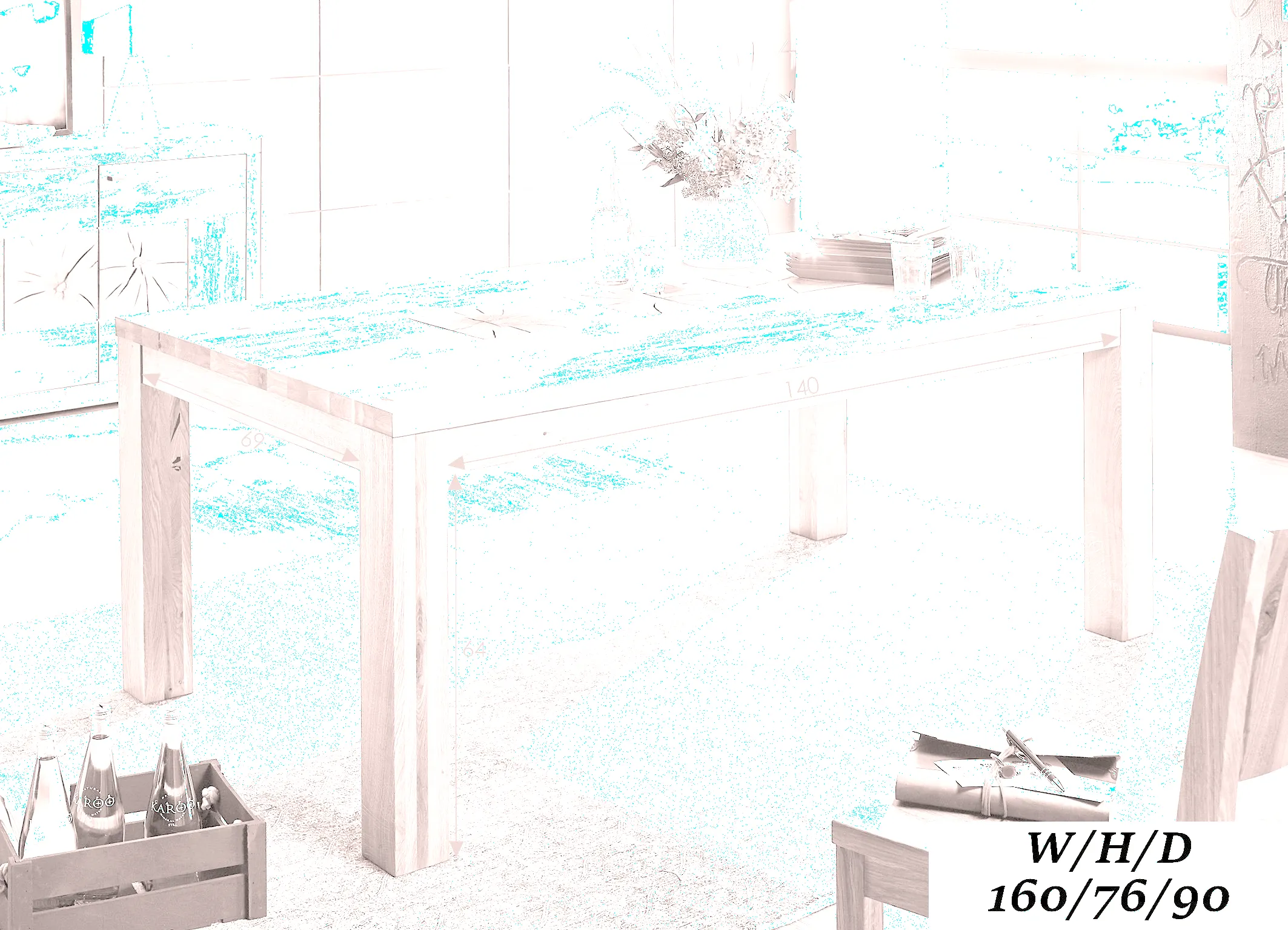 Stół I Cornflower dębowy 160x90 - GK_1033151211