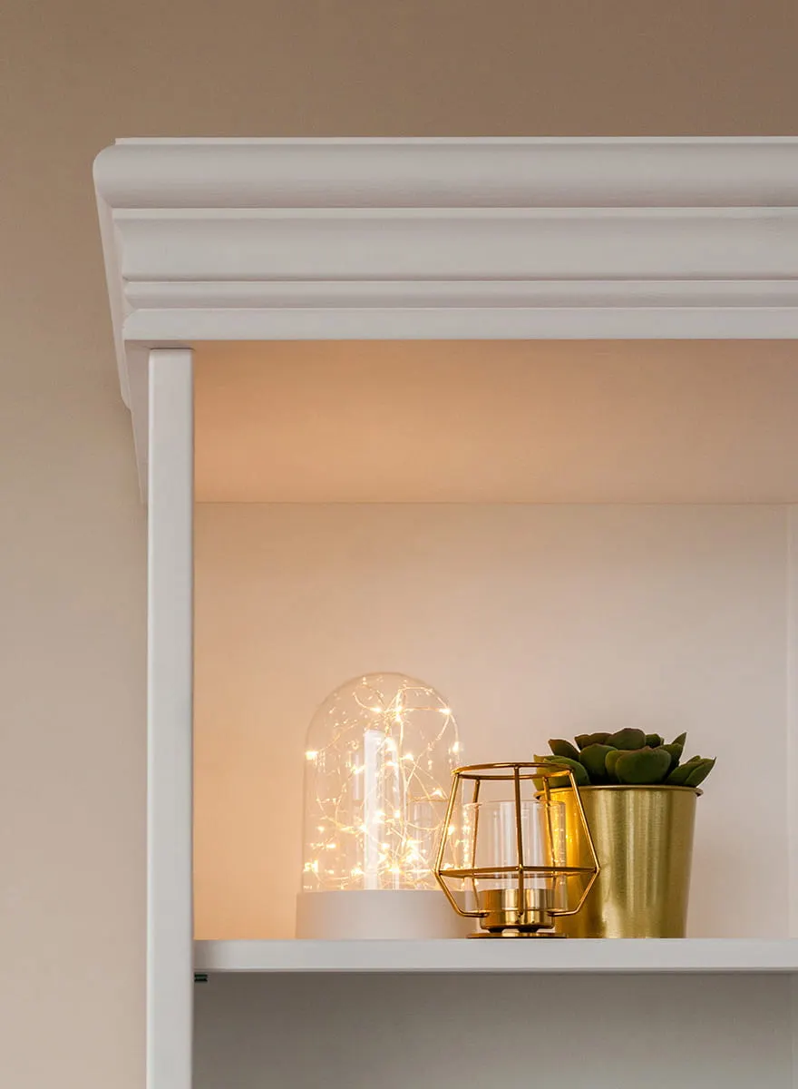 Regał sosnowy Toskania Biały - PL2050B