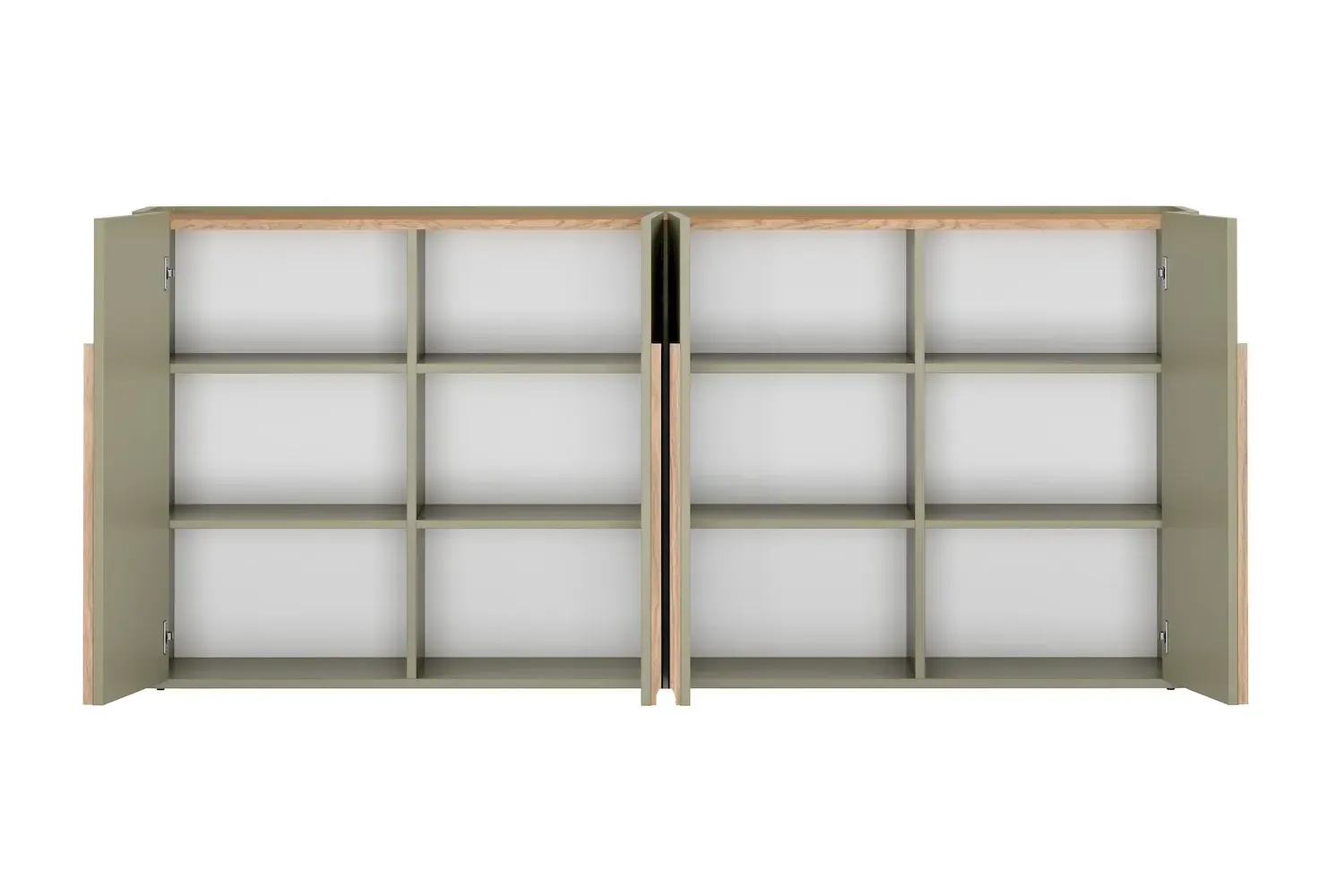 Komoda 4-drzwiowa AMILIO 200 - eukaliptus dąb baltic dune uchwyty dąb naturalny - B_167070