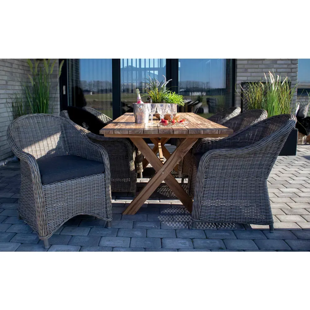 Stół ogrodowy MURCIA 90x200 cm- drewno tekowe: naturalny - 7501090