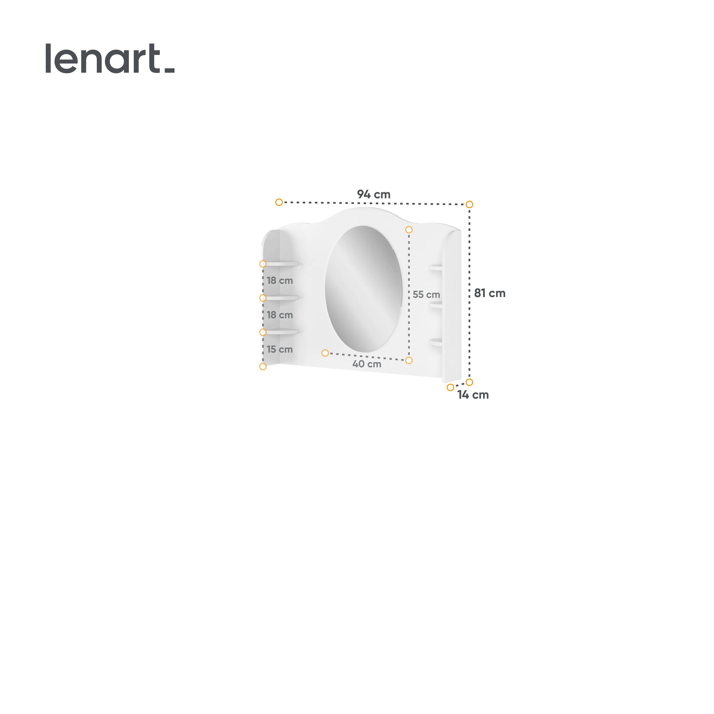 Nadstawka do biurka/toaletka SO-06 biała - SO6BDN