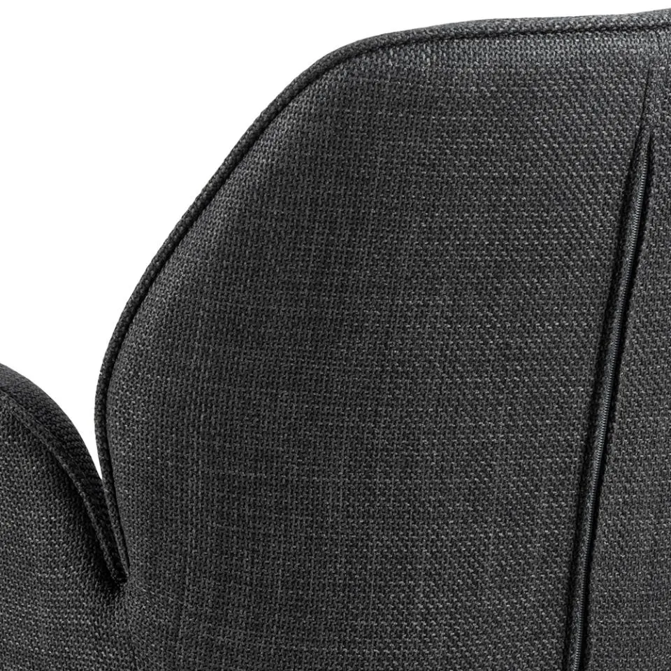 Krzesło obrotowe z podłokietnikami SPRING Ciemnoszary, Czarny (zamek błyskawiczny) - 0000101141