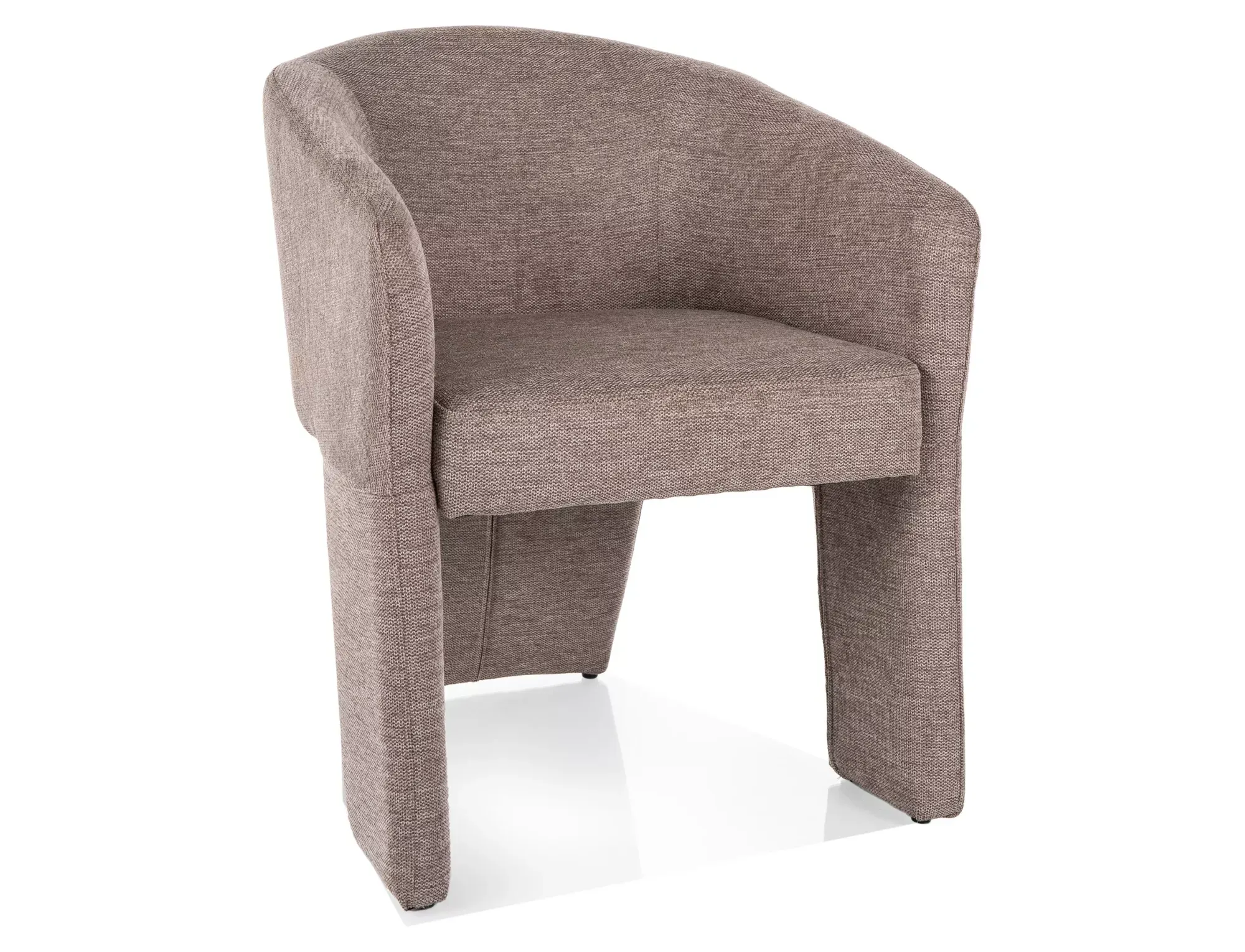 Fotel okrągły tapicerowany NELLY BREGO beżowy