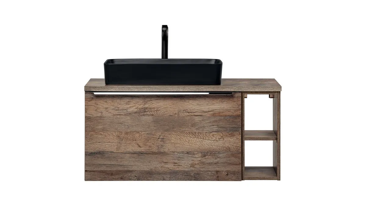 Szafka łazienkowa pod umywalkę SANTA FE dębowa postarzana 60x46cm - SANTA_FE_OAK_82-60-A-2S