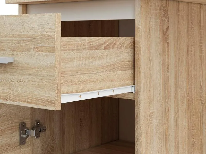 Biurko z szafką i szufladą AVO 10 sonoma jasna - 1AVO10-001