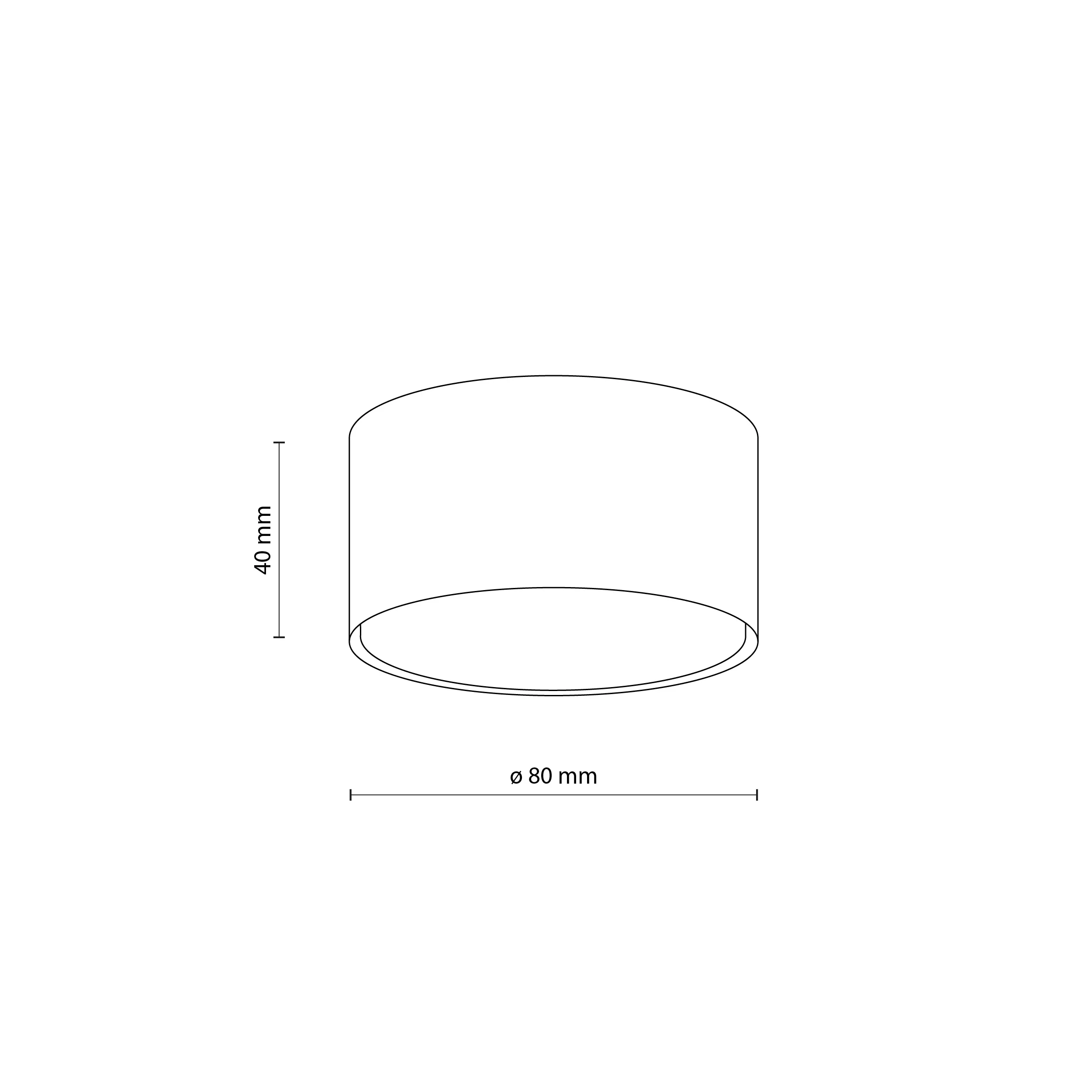 Lampa sufitowa TOP czarna faktura z białym kloszem okrągła 8x4cm - TK_6241