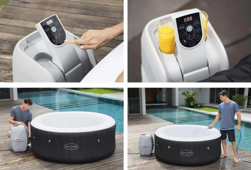 JACUZZI LAY-Z-SPA MIAMI AIRJET z pokrywą 2-4 OSOBOWE 180 x 66 cm - BES60001