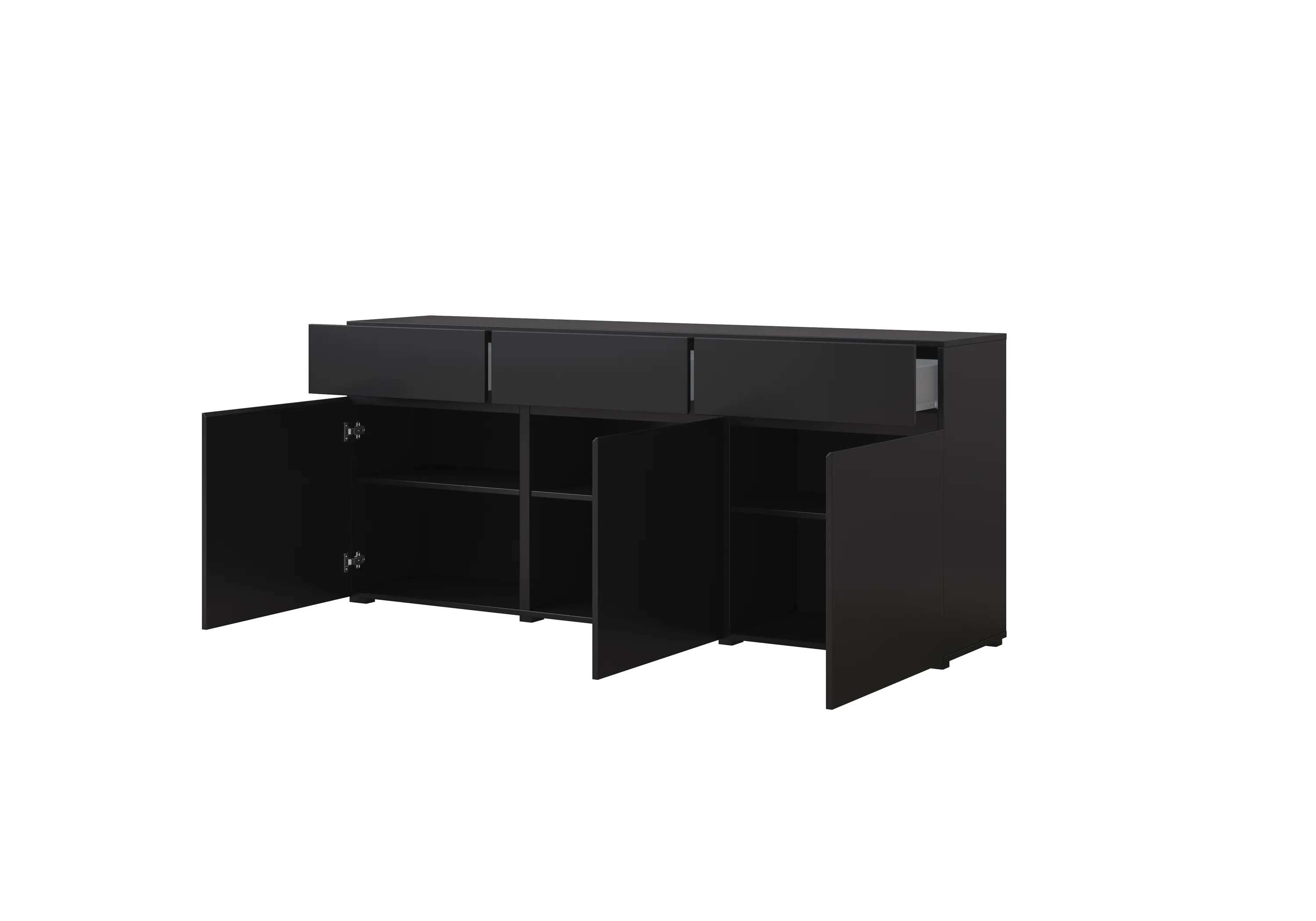 meble, komoda, czarne, szafka, szafka dolna