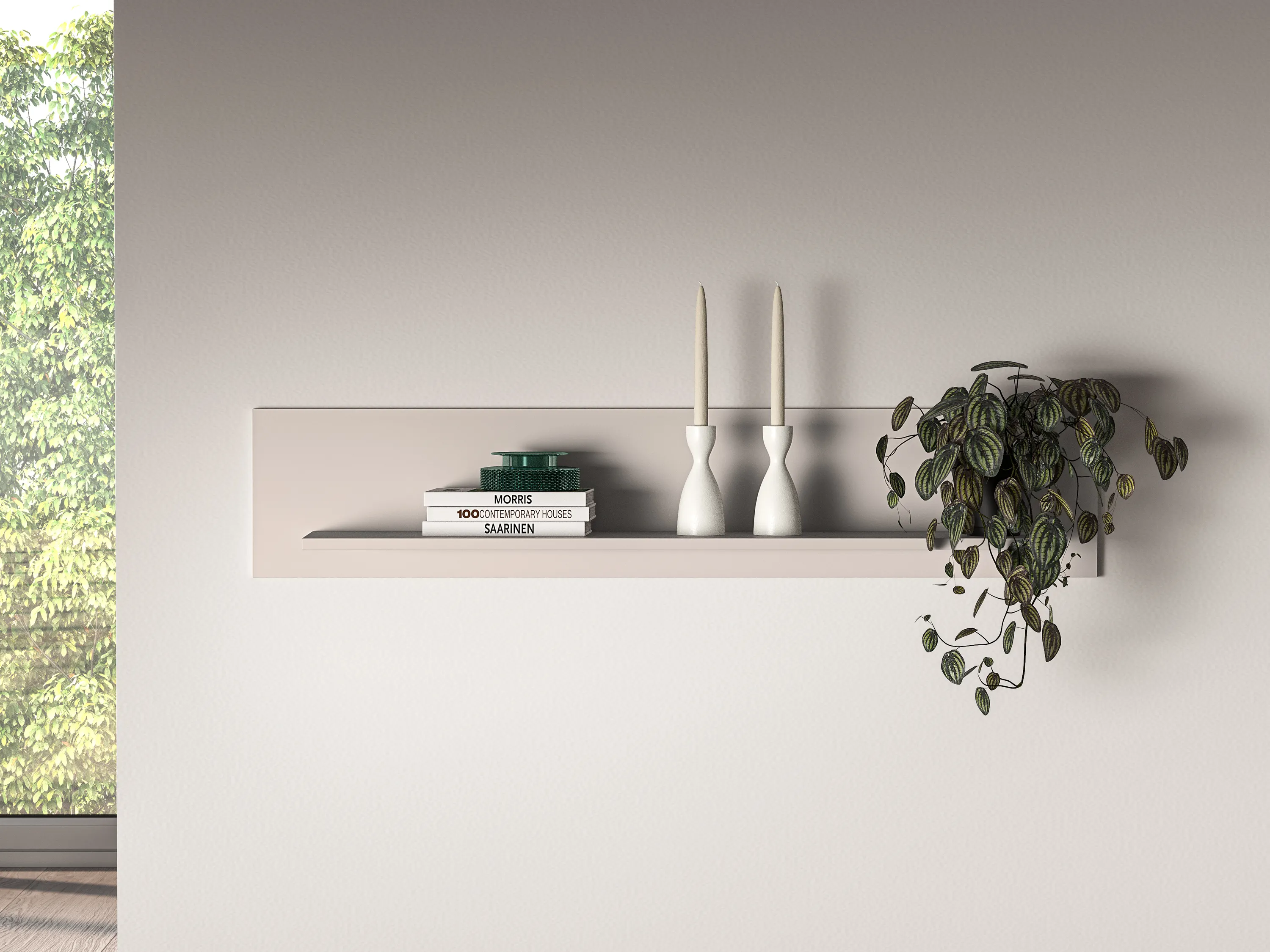 Półka wisząca SELGIN 08 kaszmirowy 120 cm - 1SELG08-001