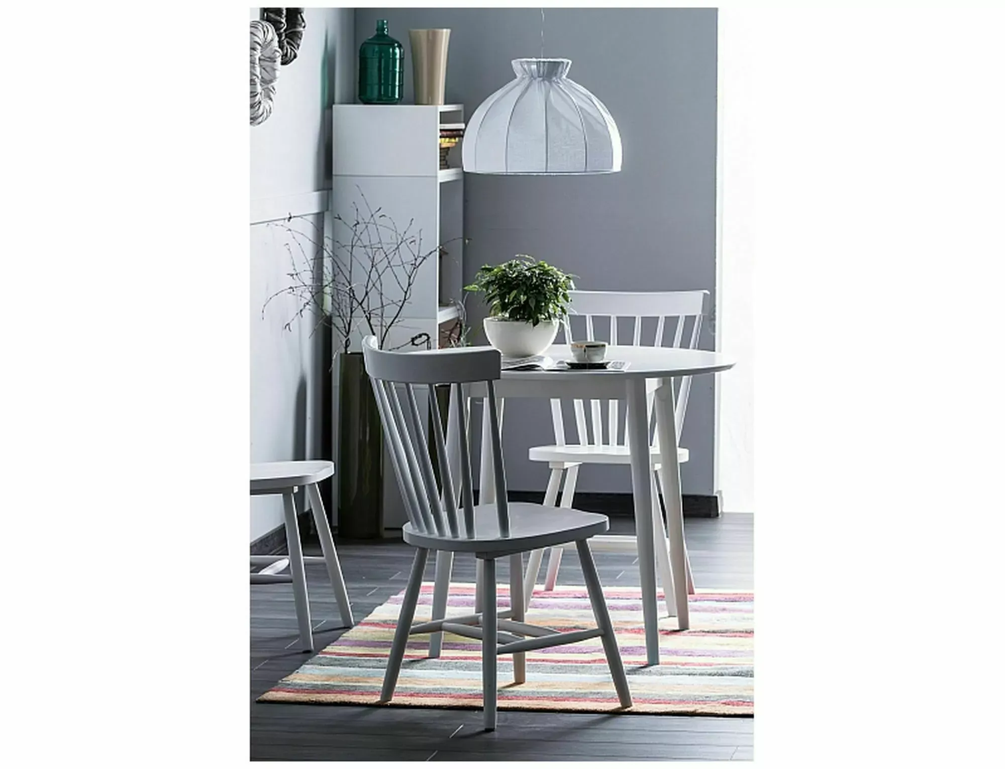 Stół okrągły LARSON biały 90x90 Signal - LARSONB90