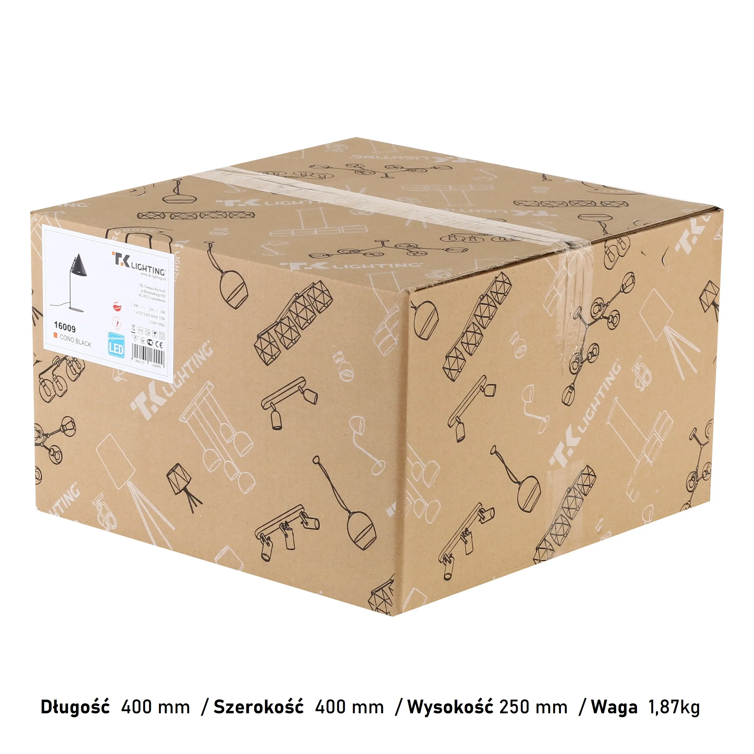 Lampa podłogowa GRAND na jasnych sosnowych drewnianych nogach z czarnym okrągłym kloszem 145x50cm - TK_16008