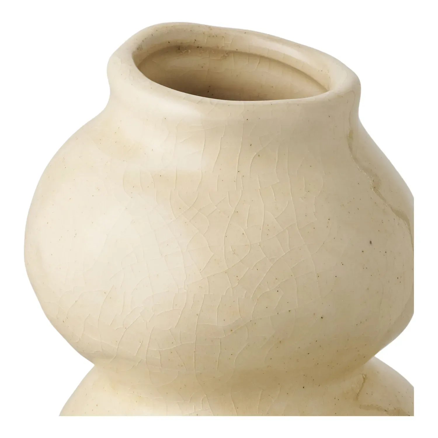 Wazon ceramiczny VASE 10,5x19,5 cm beżowy - 4441803