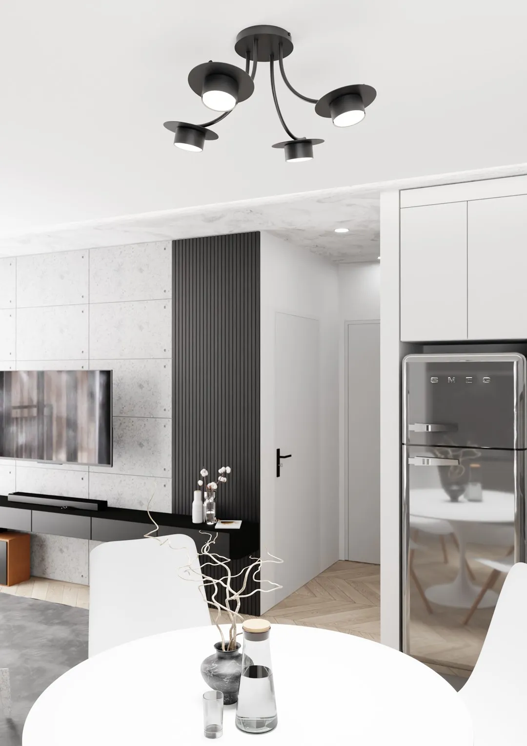 Lampa sufitowa ENSO 4 BL czarna - 1445/4