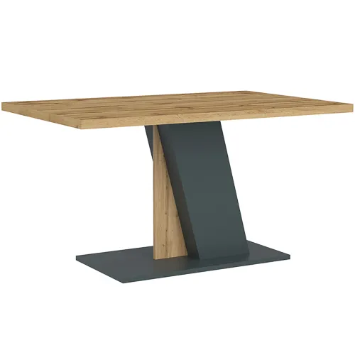 Stół na podstawie BRISTOL 90x138 dąb wotan antracyt Stół do jadalni, Meble, Tabela, Stolik kawowy