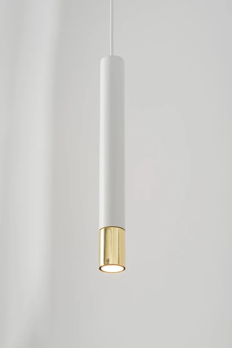 Lampa wisząca SOPEL GRAND 1 biało-złota - SI_33386