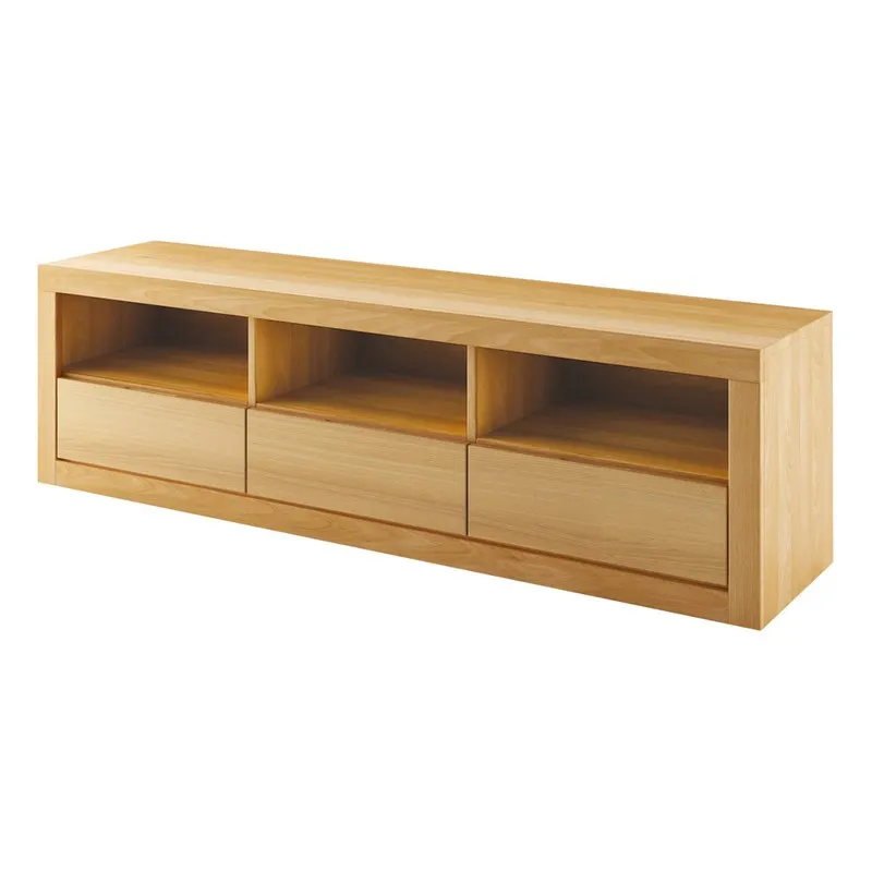 Szafka RTV dębowa RV302 Naturalny DREWMAX — zdjęcie 2