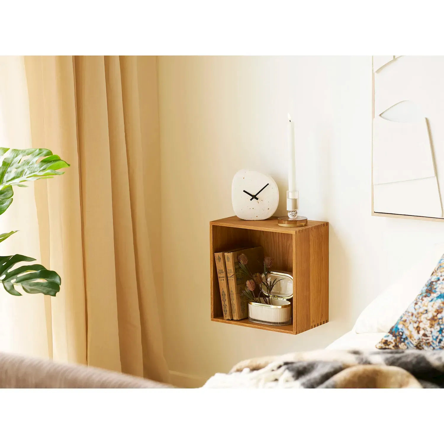 Zegar ścienny cementowy LINZ 14x15 cm biały - 4361134