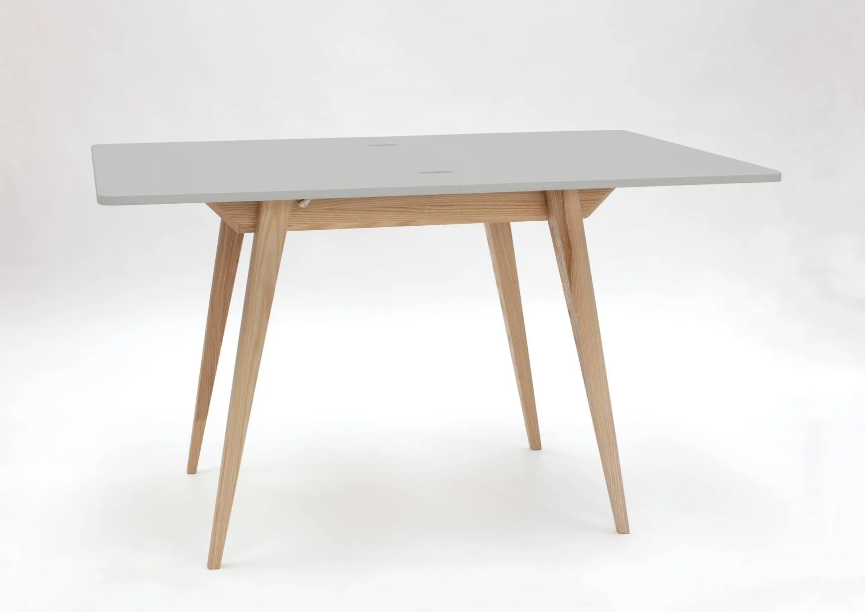 Stół rozkładany ENVELOPE 65x90-130cm jasnoszary naturalny - NRAGABATE_E8