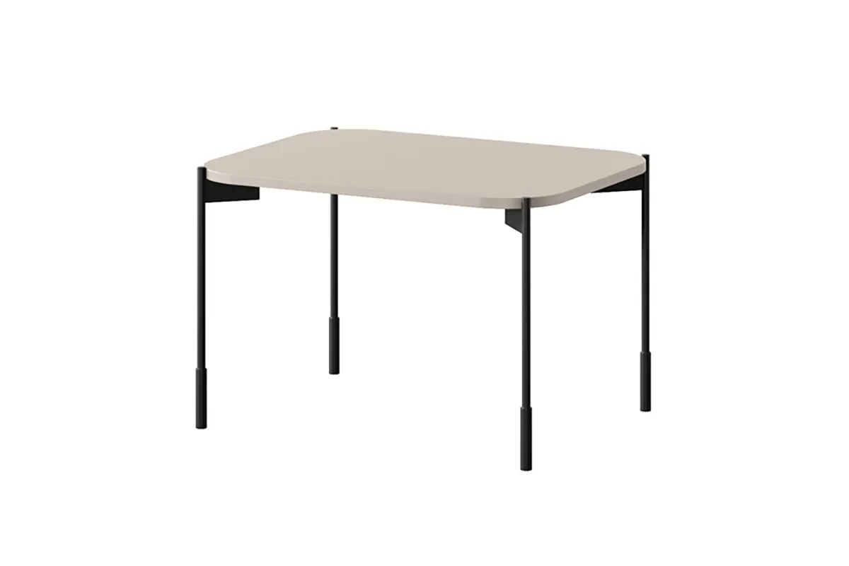 Stolik kawowy prostokątny SONATIA 60 - kremowy - czarny