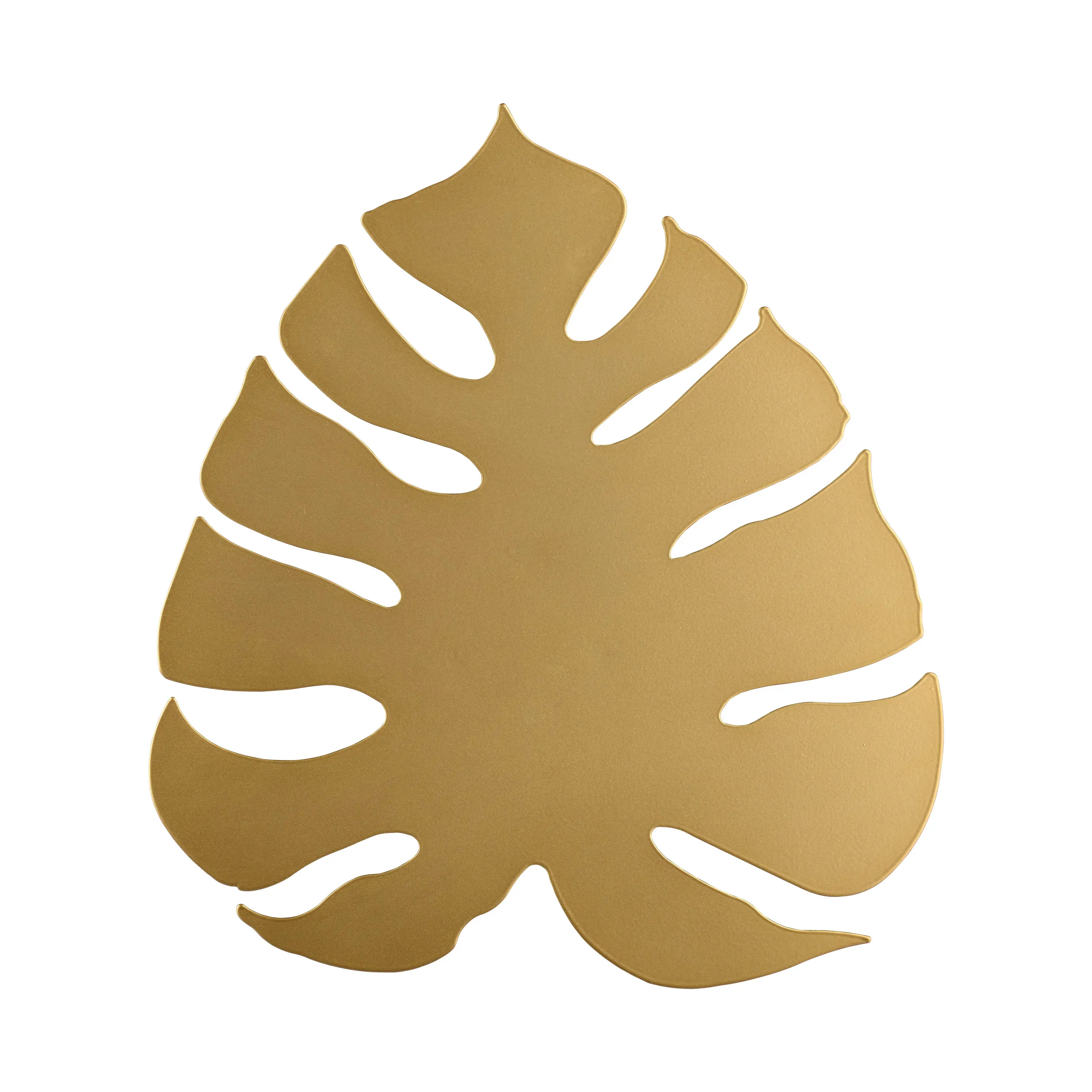 Kinkiet MONSTERA złoty w kształcie liścia 39x35x4cm