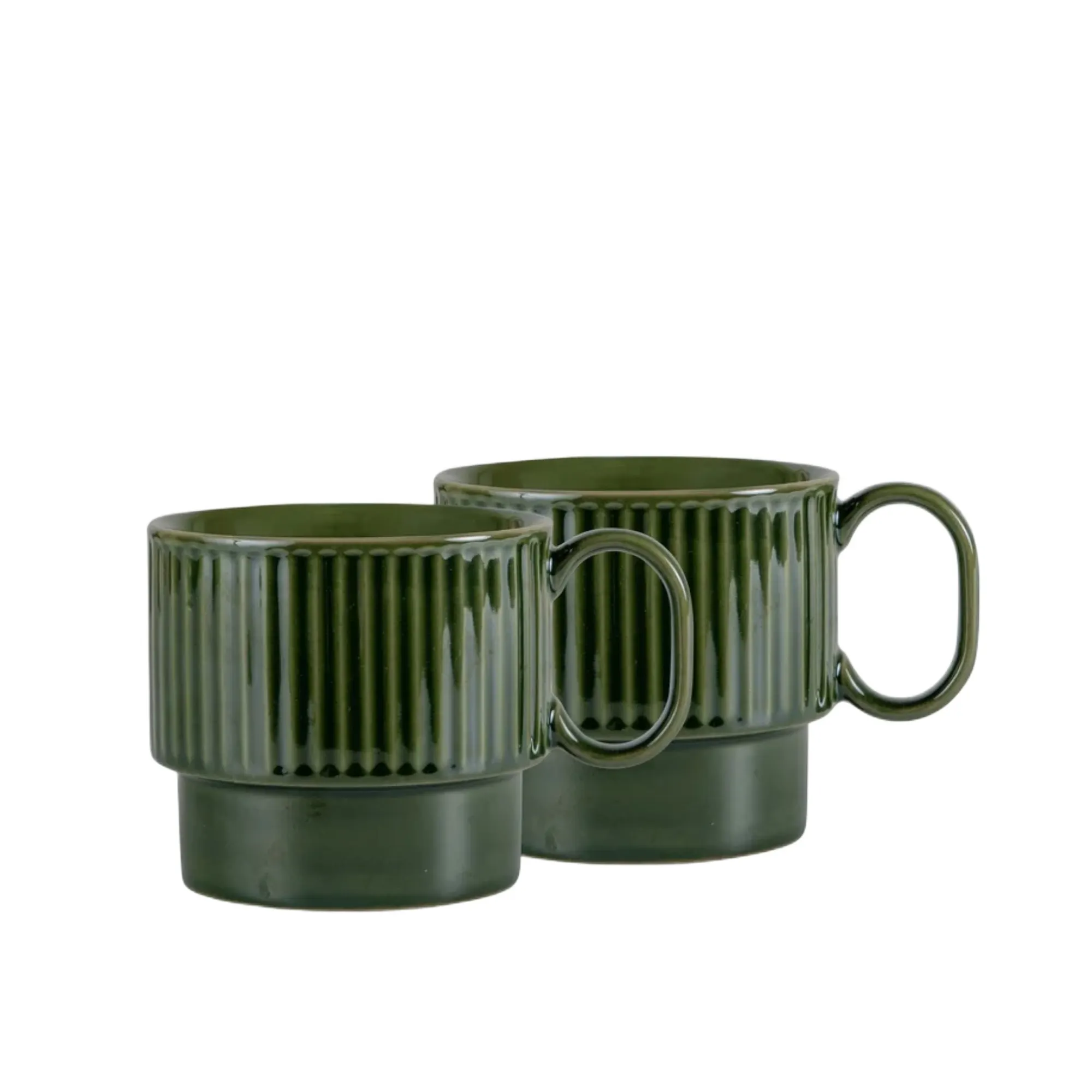 Zestaw 2 kubków COFFE & MORE 500ml zielony
