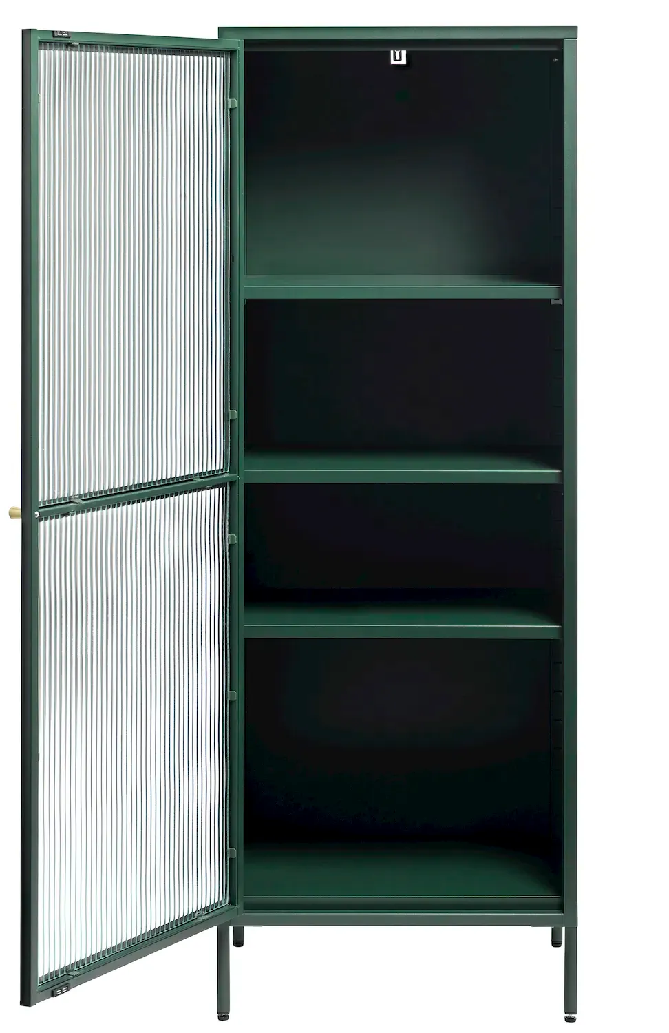 Witryna niska BRONCO 1-drzwiowa W160 cm - zielony, złoty - UN_44600200