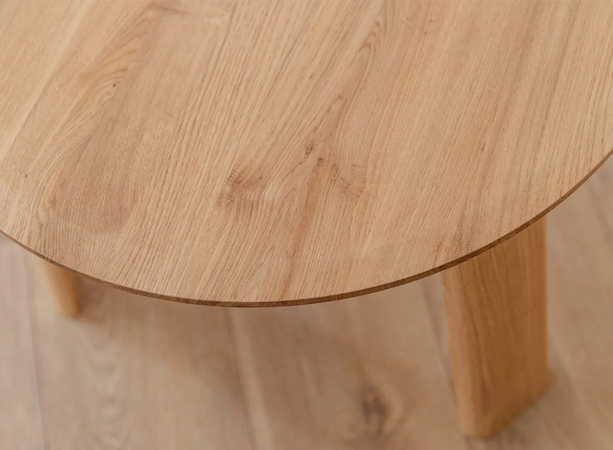 Stolik kawowy okrągły MONTI 71 cm dębowy - olejowany - PRHMON71D