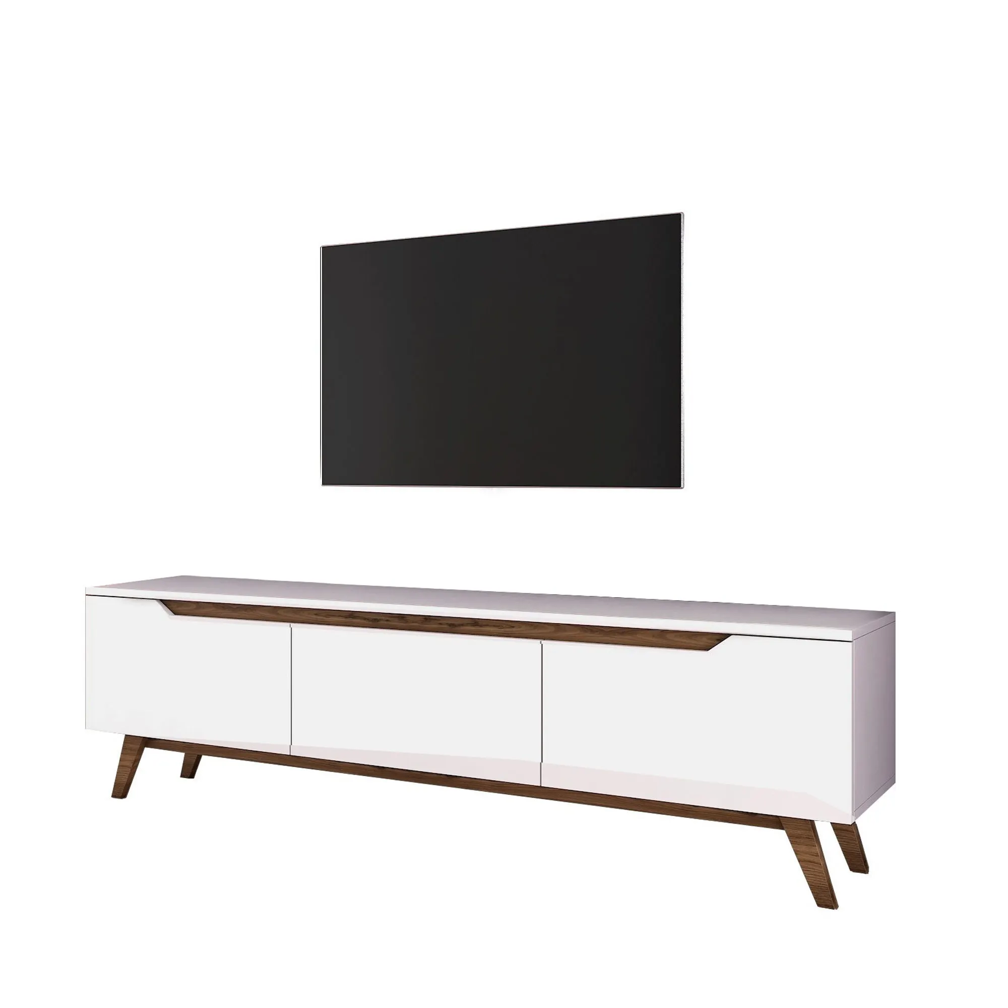 Szafka RTV 3-drzwiowa D1 180 cm biały orzech