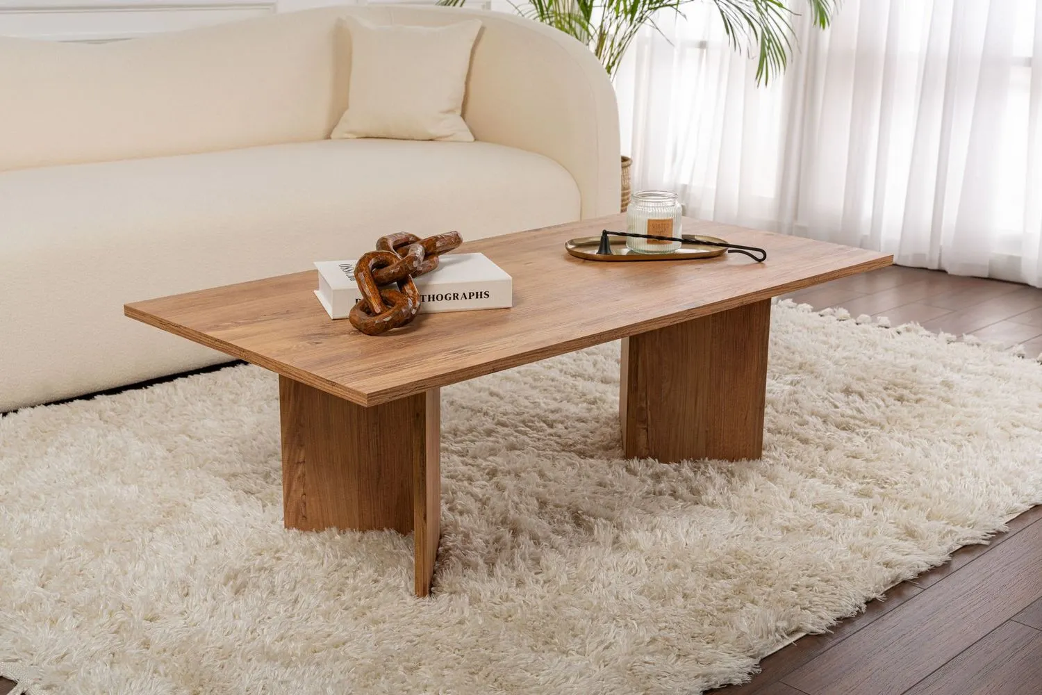 Stolik kawowy SABIN 60x119 cm sosna atlantycka