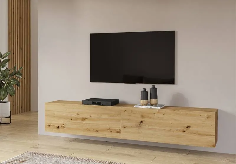 Szafka RTV AVA stojąca/wisząca 180 cm dąb wotan - 24RCLM40