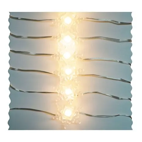 Łańcuch choinkowy LEDOWY ze śnieżynkami 3427 - EWAX_3427