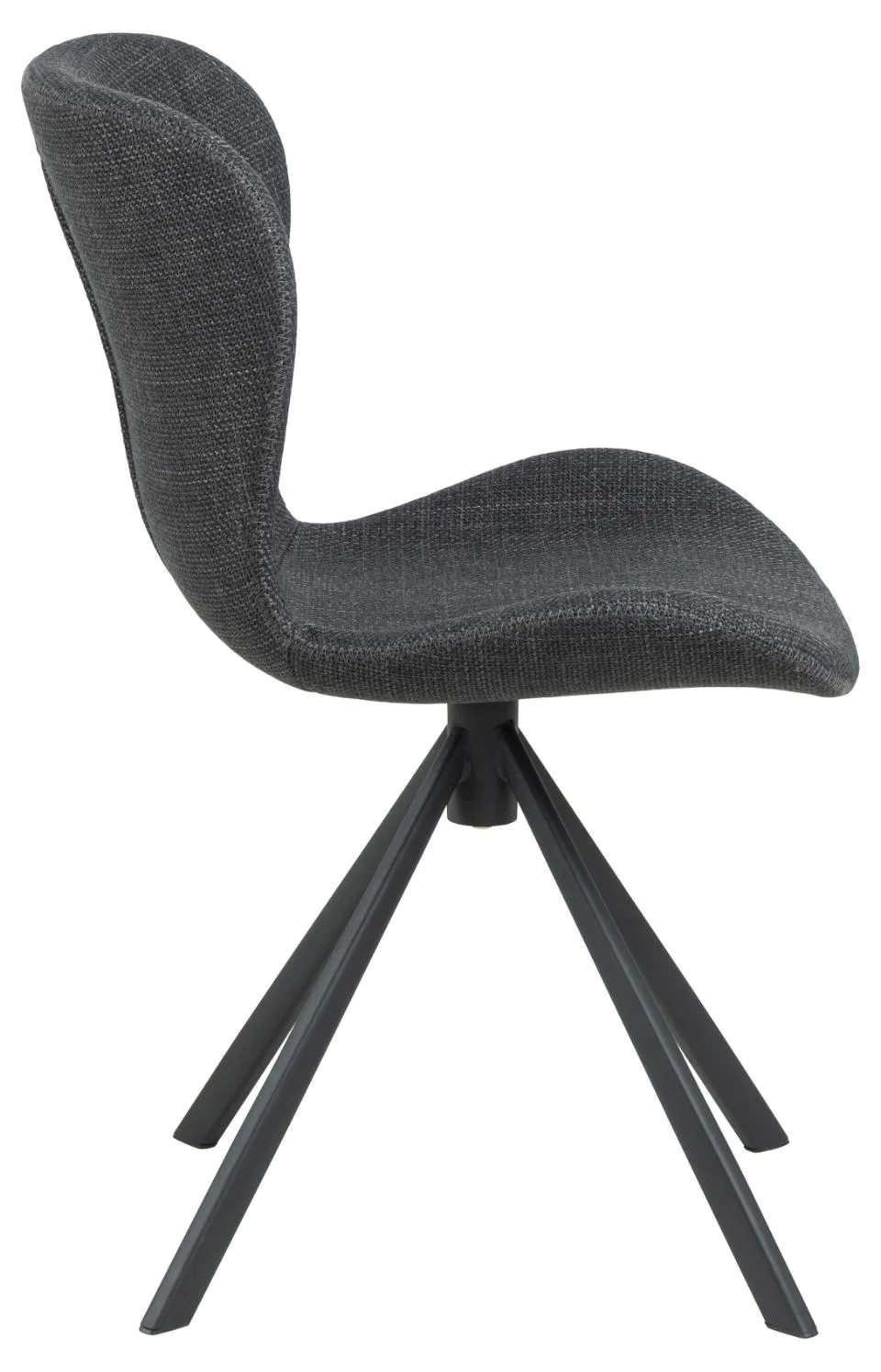 Krzesło obrotowe DOREN Ciemnoszary (zamek błyskawiczny), Czarny ( zestaw 2 sztuk ) - 0000100722