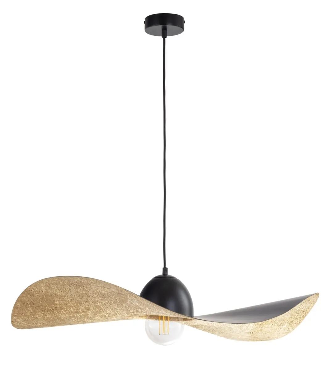 Lampa wisząca KAPELLO L czarno-złota
